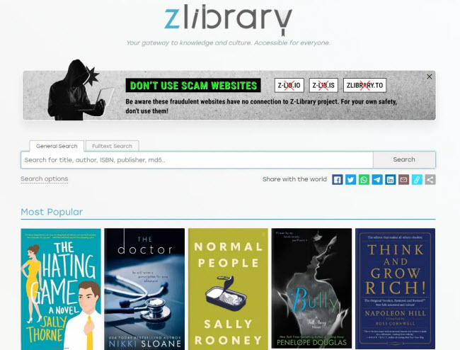 zlibrary电子图书馆官网网站网址入口